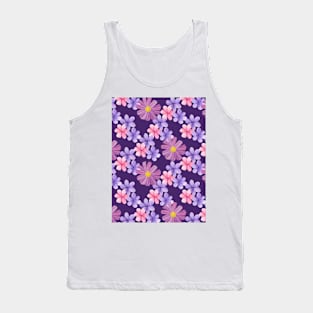 Diseño flores rosas y moradas Tank Top